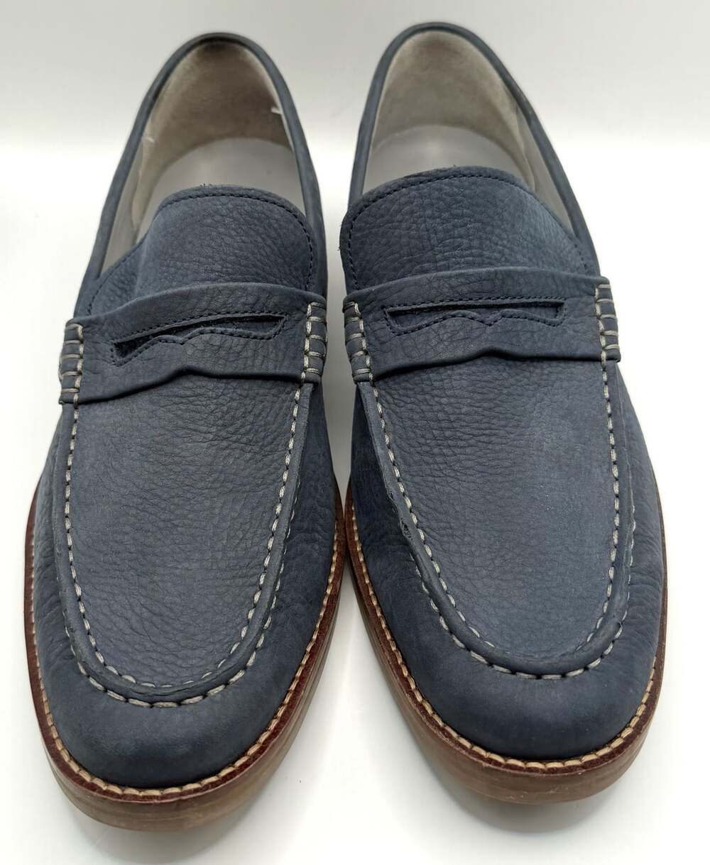 Sperry STS19621 Blue Leather Penny Loafers Size 11
